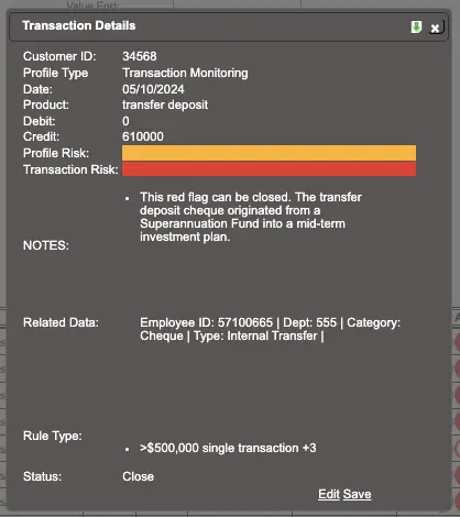 AML Client Risk Rating